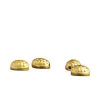 цинковый сплав Бусины, плакирован золотом, DIY & матовый, Золотой, не содержит никель, свинец, 9.20x7.80x5.10mm, продается PC