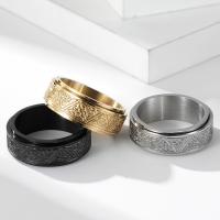 Titanium Steel Finger Ring, polished, fashion jewelry & Unisex & different size for choice, more colors for choice, 8mm, Sold By PC