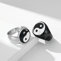 Stainless Steel Finger Ring 304 Stainless Steel polished fashion jewelry & Unisex 18mm Sold By PC