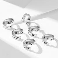 Ring Finger Titantium stali, obyty, biżuteria moda & dla obu płci & różne wzory do wyboru, oryginalny kolor, 15mm, rozmiar:8, sprzedane przez PC