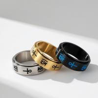 Titantium Steel finger ring, Titan Stål, polerad, mode smycken & olika storlek för val & för människan, fler färger för val, 8mm, Säljs av PC