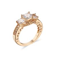 Cubic Zirconia Micro Pave Brass Ring 18K gold plated & micro pave cubic zirconia & for woman golden nickel lead & cadmium free Sold By PC