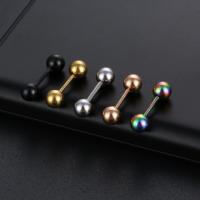 Stainless Steel Tongue Ring 316L Stainless Steel polished fashion jewelry & Unisex 0.8*6mm 4mm Sold By PC