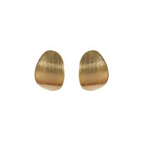 Brass Stud Earring, real gold plated, fashion jewelry & different styles for choice & for woman, golden, nickel, lead & cadmium free, 18x24mm, Sold By Pair