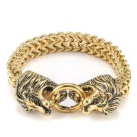 Acier titane bracelet, bijoux de mode & pour homme, plus de couleurs à choisir, 225mm, Vendu par PC