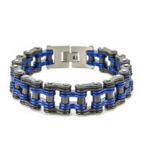 Titanium Steel Bracelet, Vacuum Ion Plating, fashion jewelry & for man, more colors for choice, 220mm, Sold By PC