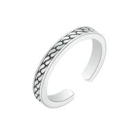 925 Sterling Silver Finger Rings, platinum plated, Adjustable & for woman, white, Sold By PC