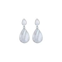 925 Sterling Silver Drop &  Dangle Earrings with Shell Teardrop plated fashion jewelry & for woman Sold By Pair