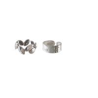 Серебро 925 пробы Манжеты палец кольцо, регулируемый & разные стили для выбора & Женский, серебряный, размер:6-8, продается PC