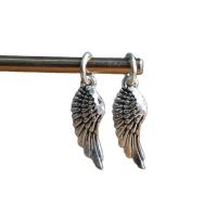 925 Sterling Silver Pendant, Wing Shape, DIY, more colors for choice, 19x6mm, Sold By PC