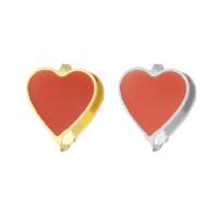 Stainless Steel Pinch Bail, 304 Stainless Steel, Heart, Vacuum Ion Plating, DIY & enamel, more colors for choice, 10x11x3mm, Sold By PC