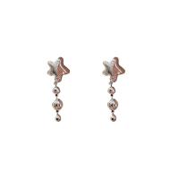Zinklegierung Ohrringe, Modeschmuck & für Frau & mit Strass, Silberfarbe, frei von Nickel, Blei & Kadmium, 77x27mm, verkauft von Paar