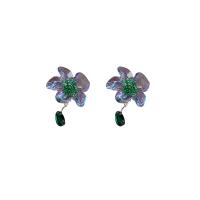 Acrylic Jewelry Earring, fashion jewelry & for woman, more colors for choice, 37x22mm, Sold By Pair