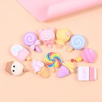 Hair Accessories DIY Findings, Resin, stoving varnish, different styles for choice, more colors for choice, Approx 100PCs/Bag, Sold By Bag