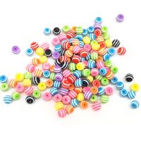 Acrylic Jewelry Beads Round DIY mixed colors Approx Sold By Bag