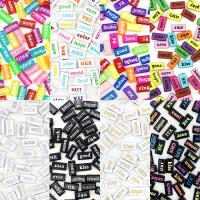 Alphabet Acrylic Beads Rectangle DIY & enamel Approx Sold By Bag