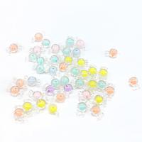 Bead in Bead Acrylic Beads, Candy, DIY & enamel & frosted, more colors for choice, 11x8mm, Approx 50PCs/Bag, Sold By Bag