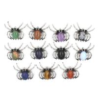 Fashion Brooch Jewelry Zinc Alloy with Gemstone Spider & Unisex nickel lead & cadmium free Sold By PC