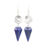 Natural Gemstone Earrings Zinc Alloy with Gemstone Conical & for woman nickel lead & cadmium free Sold By Pair