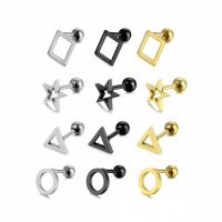 Stainless Steel Stud Earrings, 316L Stainless Steel, hand polished, fashion jewelry & Unisex & different styles for choice, more colors for choice, 1.2mm, Sold By PC