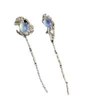 Zinc Alloy Drop Earrings with Sea Opal irregular silver color plated fashion jewelry & for woman silver color nickel lead & cadmium free 83mm 75mm Sold By Pair