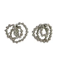 Zinc Alloy Oorbellen, Ronde, silver plated, mode sieraden & voor vrouw, zilver, nikkel, lood en cadmium vrij, 60mm, Verkocht door pair