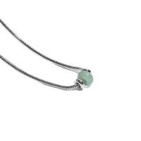 Титановые стали ожерелье, титан, с 7cm наполнитель цепи, Кольцевая форма, полированный, ювелирные изделия моды & регулируемый & Женский, зеленый, длина:Приблизительно 42 см, продается PC