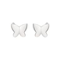 925 Sterling Silver Stud Earrings, Butterfly, plated, fashion jewelry & for woman, more colors for choice, 5x4mm, Sold By PC