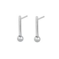 925 Sterling Silver Stud Earrings, plated, fashion jewelry & for woman, more colors for choice, 15x3.50mm, Sold By PC