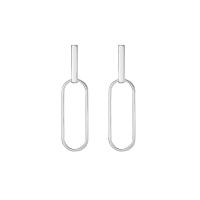 925 Sterling Silver Drop &  Dangle Earrings, plated, fashion jewelry & for woman, more colors for choice, 35x8mm, Sold By PC