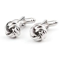 Cufflinks, Brass, Flower, platinum color plated, for man, nickel, lead & cadmium free, 25x12mm, Sold By Pair