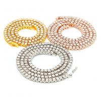 Cink Alloy nakit ogrlice, pozlaćen, različite veličine za izbor & micro utrti kubni cirkonij & za čovjeka, više boja za izbor, nikal, olovo i kadmij besplatno, Rupa:Približno 4.5mm, Prodano By PC
