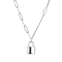 Edelstahl Schmuck Halskette, 304 Edelstahl, Türschloss, für Frau, keine, Länge:ca. 19.68 ZollInch, verkauft von PC