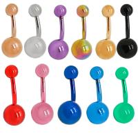 Titanium Steel Belly Ring, Vacuum Ion Plating, Unisex, more colors for choice, 8mm,5mm,1.6mm, Sold By PC
