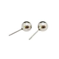Titanium Steel Stud Earring, different size for choice, original color, Sold By PC
