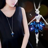 Crystal Tibetan Style Necklace, with Crystal, fashion jewelry & for woman & with rhinestone, more colors for choice, nickel, lead & cadmium free, 65x32mm, Length:Approx 29.92 Inch, Sold By PC