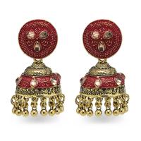 Fashion Fringe Earrings, Tibetan Style, vintage & fashion jewelry & for woman & with rhinestone, more colors for choice, nickel, lead & cadmium free, 55x30mm, Sold By Pair
