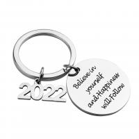 Stainless Steel Key Clasp 201 Stainless Steel polished Unisex original color 30mm Sold By PC