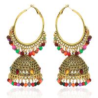 Fashion Fringe Earrings Zinc Alloy with Seedbead antique gold color plated vintage & fashion jewelry & for woman nickel lead & cadmium free Sold By Pair