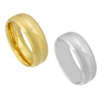 Rozsdamentes acél Finger Ring, 316 rozsdamentes acél, Kerek, divat ékszerek & egynemű, több színt a választás, 8mm, Lyuk:Kb 5mm, Méret:10, 10PC-k/Lot, Által értékesített Lot