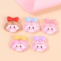 Mobile Phone DIY Decoration, Resin, Girl, enamel, more colors for choice, 23x21mm, Approx 100PCs/Bag, Sold By Bag