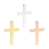 Stainless Steel Cross Pendants, 304 Stainless Steel, Vacuum Ion Plating, Unisex, more colors for choice, 26x43mm, Approx 10PCs/Bag, Sold By Bag