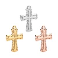 Stainless Steel Cross Pendants, 304 Stainless Steel, Vacuum Ion Plating, Unisex, more colors for choice, 13x19mm, Approx 10PCs/Bag, Sold By Bag