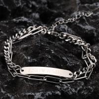 Stainless Steel Jewelry Bracelet, 304 Stainless Steel, with 5cm extender chain, Double Layer & Unisex, original color, 34.50x5.70mm, Length:Approx 18 cm, Sold By PC