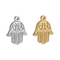 Stainless Steel Pendants, 304 Stainless Steel, Hand, Vacuum Ion Plating, Unisex, more colors for choice, 15x21mm, Approx 10PCs/Bag, Sold By Bag