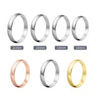 ステンレス鋼の指環, 304ステンレススチール, ドーナツ型, 選択のための異なる内径 & ユニセックス, 無色, 約 10パソコン/バッグ, 売り手 バッグ