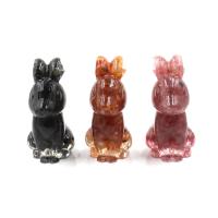 Fashion Decoration Natural Stone with Resin Rabbit Sold By PC