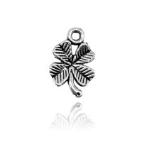 Zinc Alloy Clover Pendant Four Leaf Clover antique silver color plated DIY nickel lead & cadmium free Sold By PC