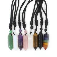 Natural Gemstone Necklace Nylon Cord with Gemstone & Unisex Length Approx 27.56 Inch Sold By PC