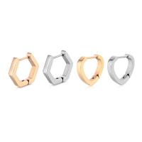 Stainless Steel Hoop Earring 316L Stainless Steel hand polished & fashion jewelry & Unisex 3*12mm Sold By PC